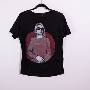 R13 Kurt Cobain Nirvana Graphic Print Cotton Cashmere Short Sleeve Tee Shirt S